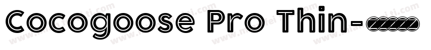Cocogoose Pro Thin字体转换